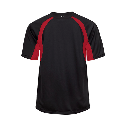 Badger Sport Hook Tee (414400-024704), Color 'Black/Red'